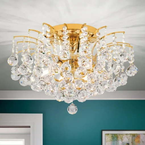 24 karaats vergulde plafondlamp LENNARDA