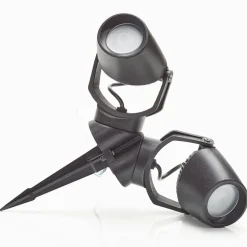Aardspiesspot Minitommy-EL 2-lamp zwart/frosted