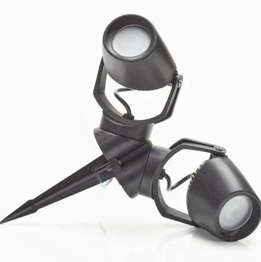 Aardspiesspot Minitommy-EL 2-lamp zwart/frosted