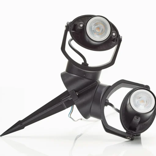 Aardspiesspot Minitommy-EL 2-lamp zwart/frosted