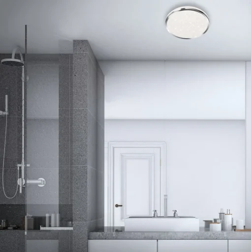 Acorus LED plafondlamp, IP44, sterdecor, Ø 28 cm
