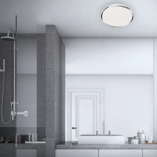 Acorus LED plafondlamp, IP44, sterdecor, Ø 33 cm