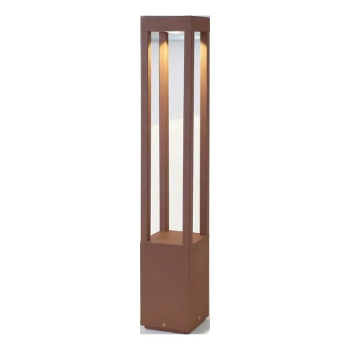Agra LED tuinpadverlichting, roestbruin, aluminium/glas, hoogte 65 cm
