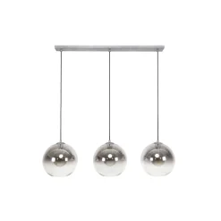 Allessandra hanglamp, 3-lamps, Ø 29 cm, rookgrijs, glas
