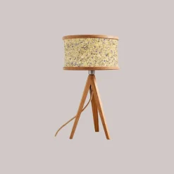 ALMUT 2610 tafellamp, hooi met blauwe korenbloemen
