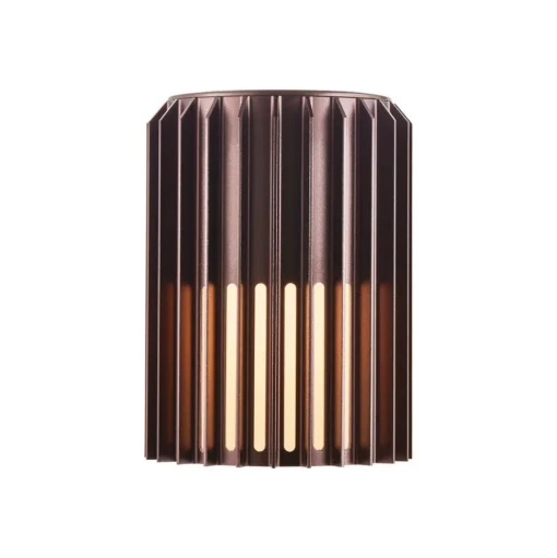 Aludra Seaside buitenwandlamp, aluminium, bruin metallic