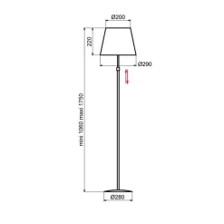 Aluminor Store vloerlamp, zwart/zwart