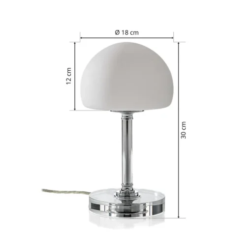 Ancilla - verchroomde LED tafellamp met dimmer