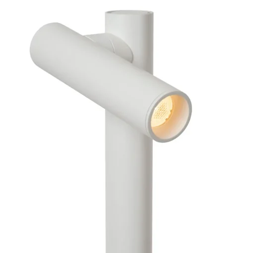 Antrim LED vloerlamp, wit, 2-lamps, IP54, dimbaar