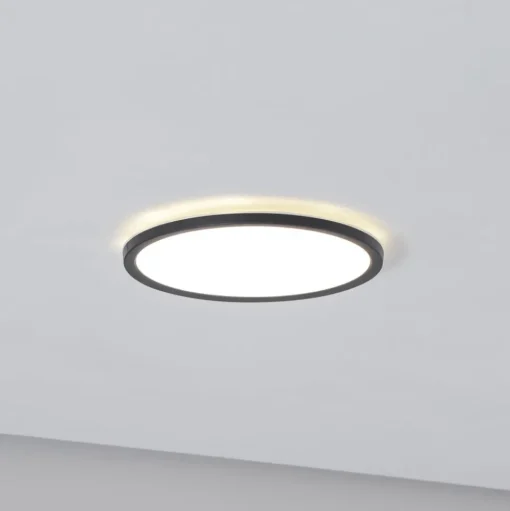 Aqua LED paneel, Ø 30 cm, zwart, metaal/kunststof, CCT dimbaar