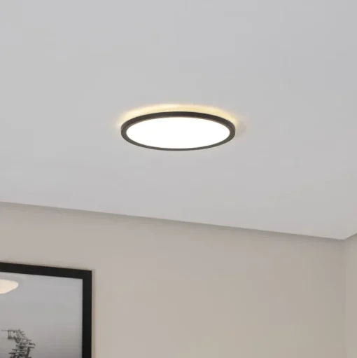 Aqua LED paneel, Ø 30 cm, zwart, metaal/kunststof, CCT dimbaar