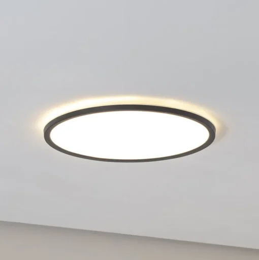 Aqua LED paneel, Ø 40 cm, zwart, metaal/kunststof, CCT dimbaar