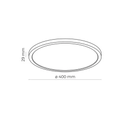 Aqua LED paneel, Ø 40 cm, zwart, metaal/kunststof, CCT dimbaar