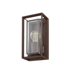 Arcchio buitenwandlamp Ismera, roestkleurig, IP65, glas, E27