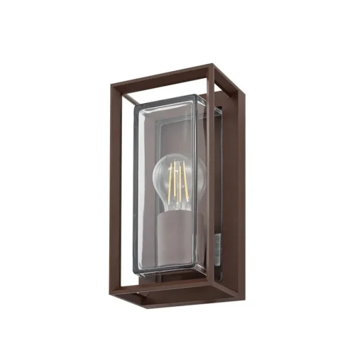 Arcchio buitenwandlamp Ismera, roestkleurig, IP65, glas, E27