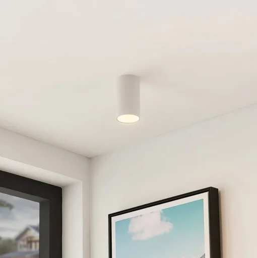 Arcchio Downlight Brinja, wit, metaal, Ø 6 cm, rond, GU10
