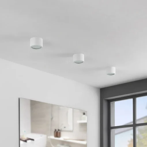 Arcchio downlight Nieva, GX53, wit, rond, Ø 10cm, metaal