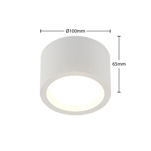 Arcchio downlight Nieva, GX53, wit, rond, Ø 10cm, metaal