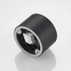Arcchio downlight Nieva, GX53, zwart, rond, Ø 10cm, metaal
