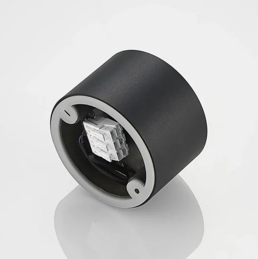 Arcchio downlight Nieva, GX53, zwart, rond, Ø 10cm, metaal