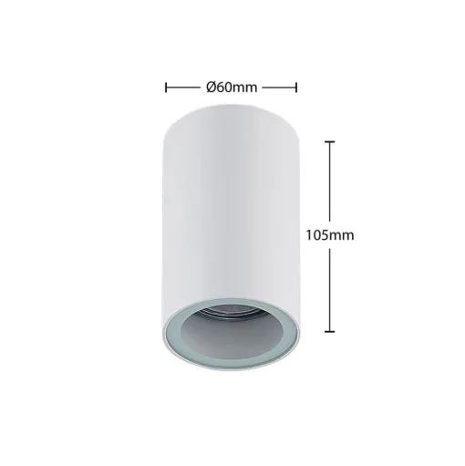 Arcchio downlight Olivir, wit, metaal, Ø 6cm, GU10, IP44
