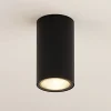 Arcchio downlight Olivir, zwart, metaal, Ø 6cm, GU10, IP44