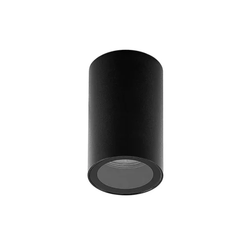 Arcchio downlight Olivir, zwart, metaal, Ø 6cm, GU10, IP44