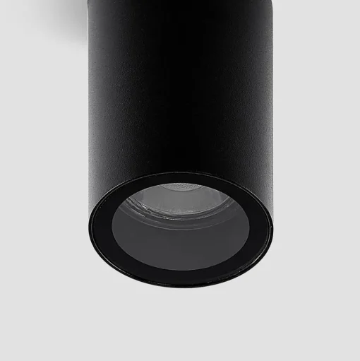 Arcchio downlight Olivir, zwart, metaal, Ø 6cm, GU10, IP44
