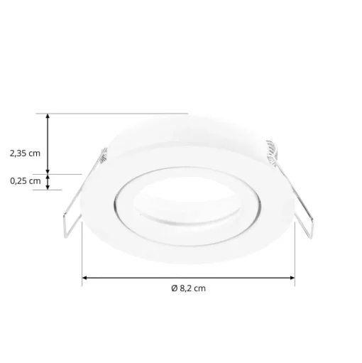 Arcchio downlight Zyron, wit, Ø 8,2 cm