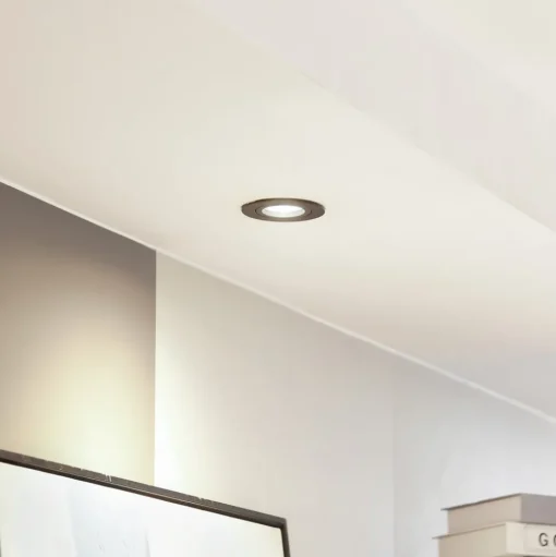 Arcchio downlight Zyron, zwart, Ø 8,2 cm