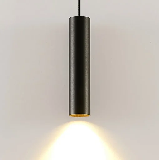 Arcchio Ejona hanglamp, hoogte 35 cm, zwart, aluminium