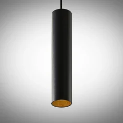 Arcchio Ejona hanglamp, hoogte 35 cm, zwart, aluminium