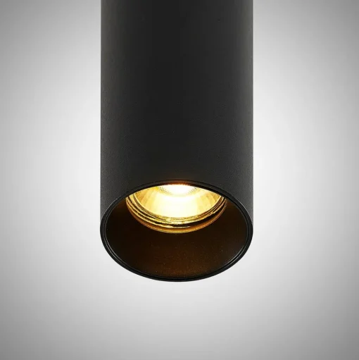 Arcchio Ejona hanglamp, hoogte 35 cm, zwart, aluminium