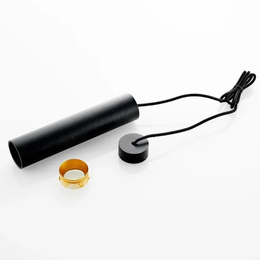 Arcchio Ejona hanglamp, hoogte 35 cm, zwart, aluminium