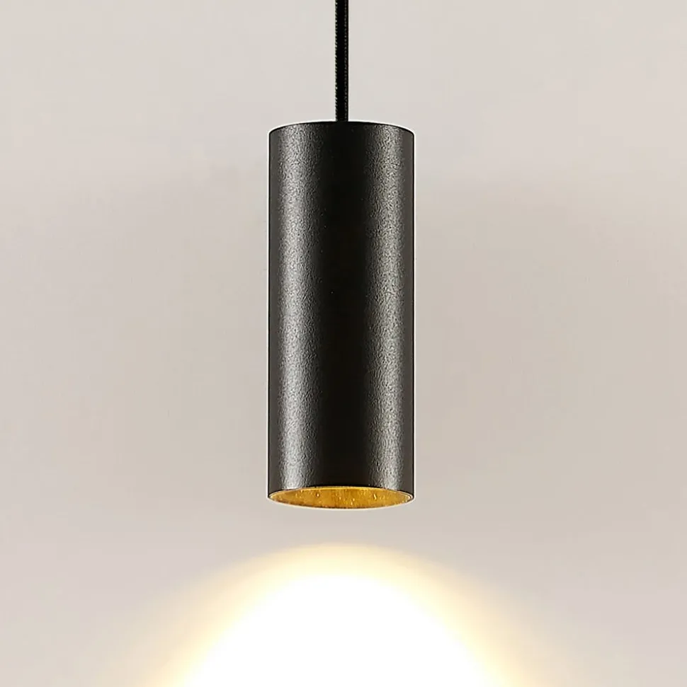 Arcchio Ejona hanglamp, hoogte 15 cm, zwart, metaal