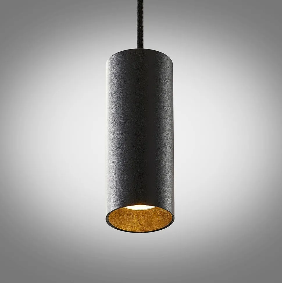Arcchio Ejona hanglamp, hoogte 15 cm, zwart, metaal