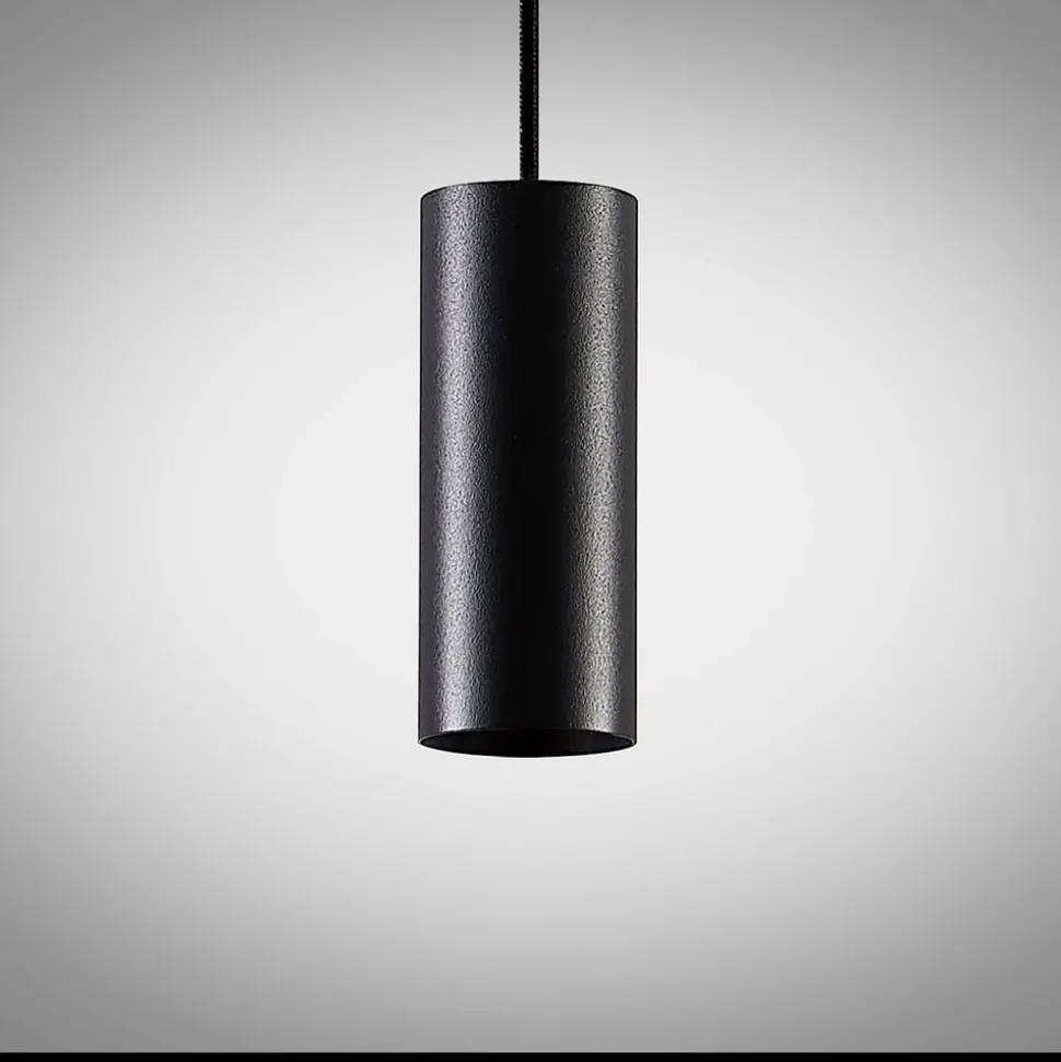 Arcchio Ejona hanglamp, hoogte 15 cm, zwart, metaal