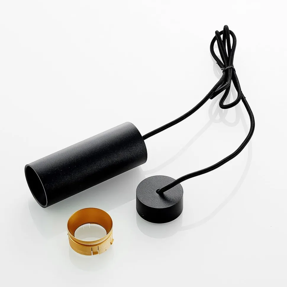 Arcchio Ejona hanglamp, hoogte 15 cm, zwart, metaal