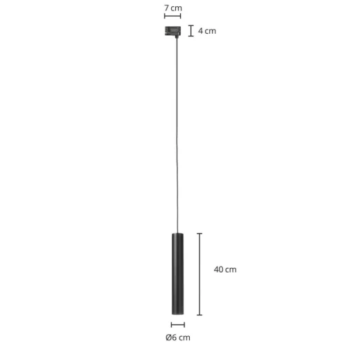 Arcchio Ejona LED track hanger zwart 6/40cm