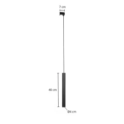 Arcchio Ejona LED track hanger zwart 4/40cm