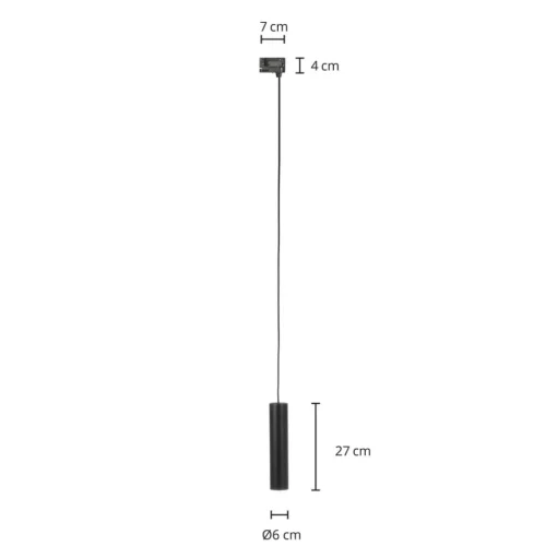 Arcchio Ejona track hanglamp zwart GU10 6/27cm