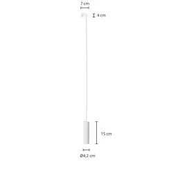 Arcchio Ejona track hanglamp wit E27 4/15cm