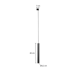 Arcchio Ejona track hanglamp zwart E27 4/40cm