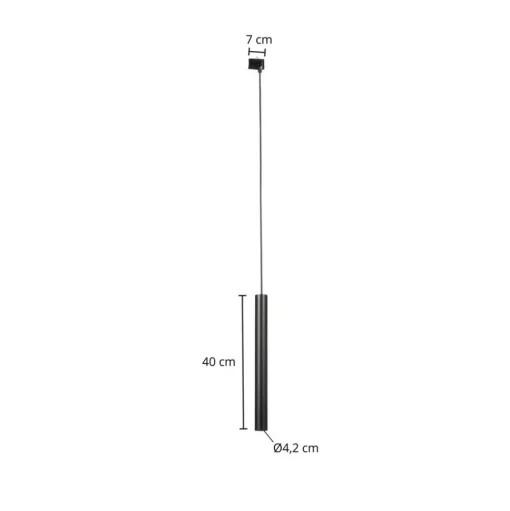 Arcchio Ejona track hanglamp zwart E27 4/40cm