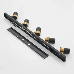 Arcchio Evaro spot, gouden ring achter, 5 -lamps