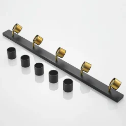 Arcchio Evaro spot, gouden ring achter, 5 -lamps