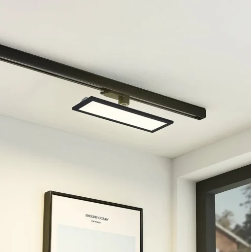 Arcchio Hairis LED paneel, 30 cm, zwart, 4000 K