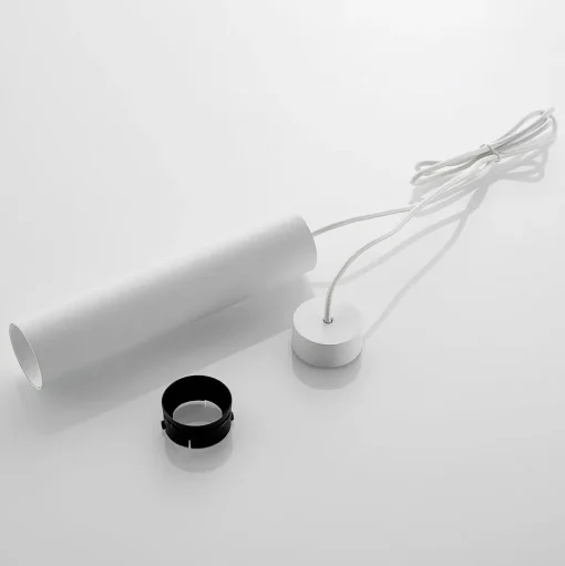 Arcchio hanglamp Ejona, hoogte 27 cm, wit, aluminium