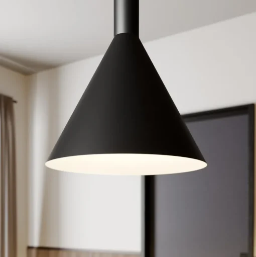 Arcchio hanglamp Tadej, 4-lamps, zwart-wit, metaal, E27