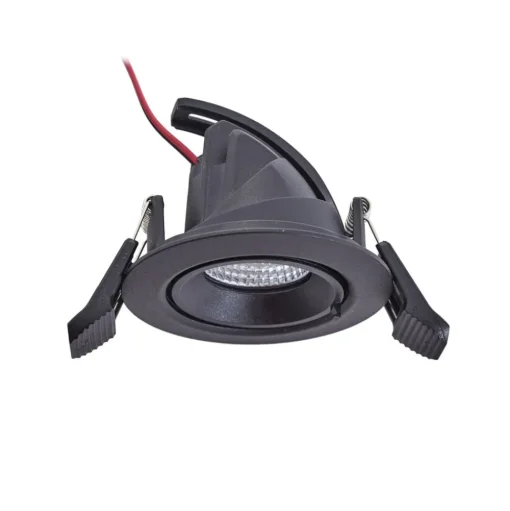 Arcchio Harcos LED downlight, zwart, Ø 8 cm, 4.000K